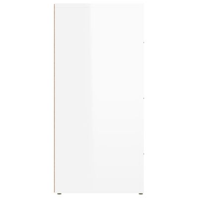 vidaXL Servantă, alb extralucios, 40x33x70 cm, lemn prelucrat