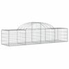 vidaXL Coșuri gabion arcuite 15 buc, 200x50x40/60 cm, fier galvanizat