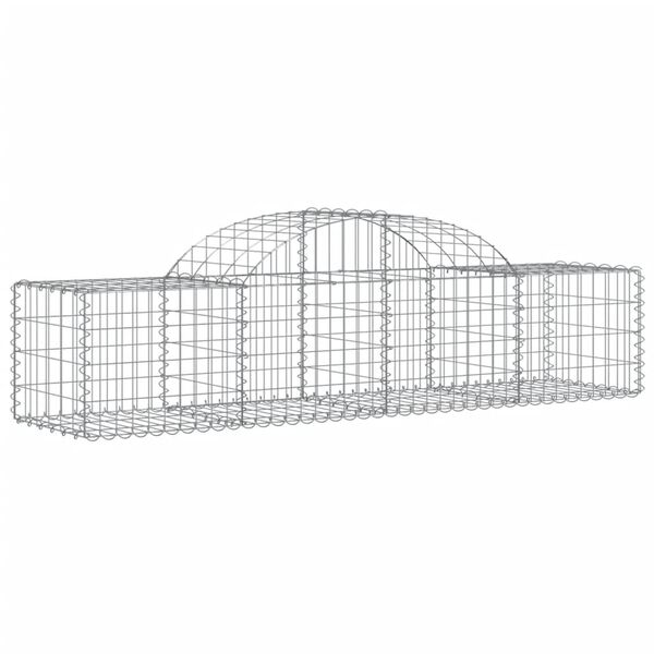 vidaXL Coșuri gabion arcuite 15 buc, 200x50x40/60 cm, fier galvanizat