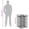 vidaXL Pat ridicat din gabion Argintiu 50 x 50 x 80 cm Oțel Galvanizat