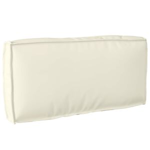 vidaXL Pernă pentru spătar din paleți cu pernă Crem 80 x 40 x 12 cm