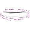 vidaXL Cadru de pat cu lumini LED gri beton 200x200 cm lemn prelucrat