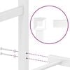 vidaXL Cadru de pat metalic cu tăblie, alb, 120x190 cm