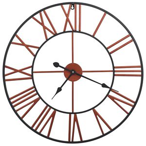 vidaXL Ceas de perete, roșu, 58 cm, metal