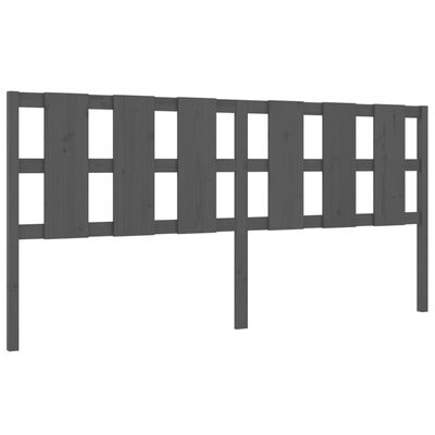 vidaXL Tăblie de pat, gri, 205,5x4x100 cm, lemn masiv de pin