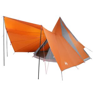 vidaXL Cort Tipi Gri și Portocalie 510 x 690 x 330 cm tafta