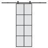 vidaXL Ușă glisantă cu set feronerie, 76x205 cm, sticlă ESG/aluminiu
