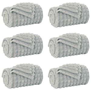 vidaXL Pături de aruncat 6 buc. Gri 200 x 150 cm 4.5 kg Molton