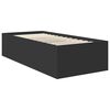 vidaXL Cadru de pat cu headboard Negru 90 x 190 cm Lemn compozit