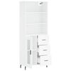 vidaXL Dulap înalt, alb, 69,5x34x180 cm, lemn compozit