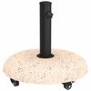 vidaXL Bază pentru umbrelă 21kg Galben Beton Rotund