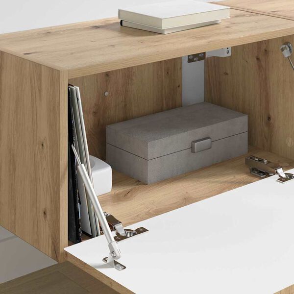 vidaXL Dulap TV de perete 2 pcs Stejar artizanal 60 x 31 x 29,5 cm