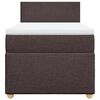 vidaXL Pat box spring cu saltea, maro &icirc;nchis, 100x200 cm, textil