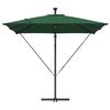 vidaXL Parasol banana cu brațe Verde 249 x 249 x 250 cm