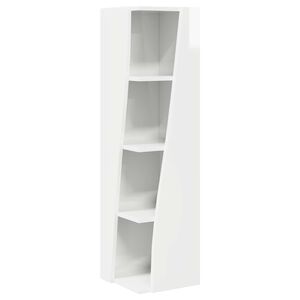 vidaXL Dulap de colț 27,5x27x102cm Lemn prelucrat Alb lucios