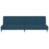 vidaXL Canapea extensibilă cu 2 locuri, albastru, catifea