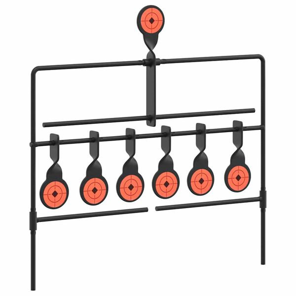 vidaXL Țintă care se resetează Negru 38 x 20,5 x 33 cm Oțel