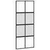 vidaXL Ușă glisantă, negru, 90x205 cm, sticlă securizată și aluminiu
