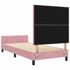 vidaXL Pat cu arcuri cu headboard Roz 100 x 200 cm Catifea