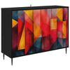 vidaXL Bufet HEESCH Stejar Negru 102 x 33 x 76 cm Lemn prelucrat