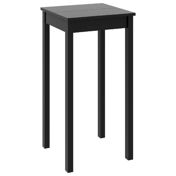 vidaXL Masă de bar din MDF, negru, 55 x 55 x 107 cm