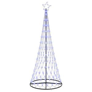 vidaXL Brad de Crăciun LED albastru 250 cm Metal