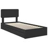 vidaXL Pat cu storage cu headboard Negru 90 x 190 cm Lemn compozit