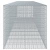vidaXL Coș gabion cu capac, 650x100x100 cm, fier galvanizat