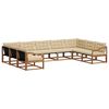 vidaXL Set de canapele de exterior 9 buc. Natural și Bej