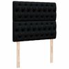 vidaXL Pat box spring cu saltea, negru, 120x190 cm, catifea