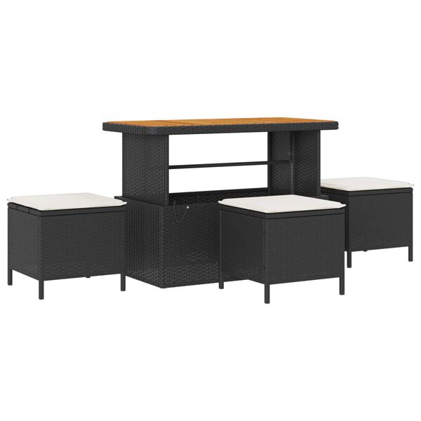 vidaXL Set de canapele pentru grădină 13 pcs Negru poliratan