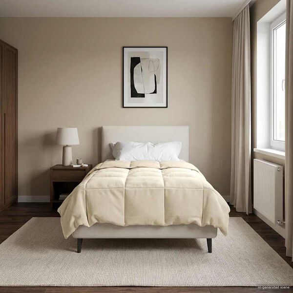 vidaXL Duvet complet pe tot parcursul anului Patos Crem 135 x 220 cm