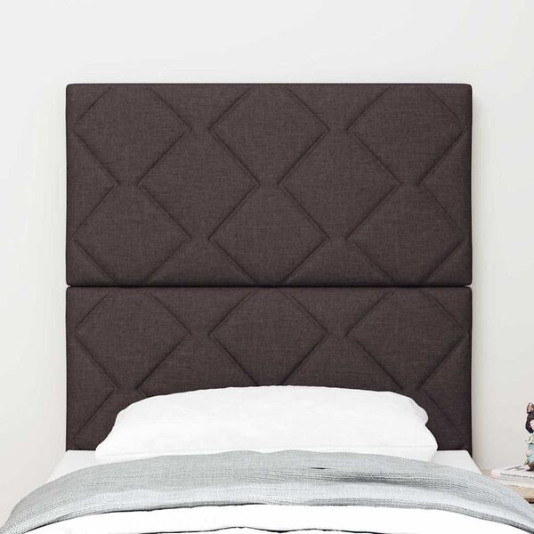 vidaXL Tăblie cap cu headboard Maro închis 80 cm Piele artificială