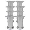 vidaXL Picioare rotunde de canapea, 8 buc., crom, 120 mm