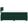 vidaXL Pat box spring cu saltea, verde &icirc;nchis, 120x190 cm, catifea