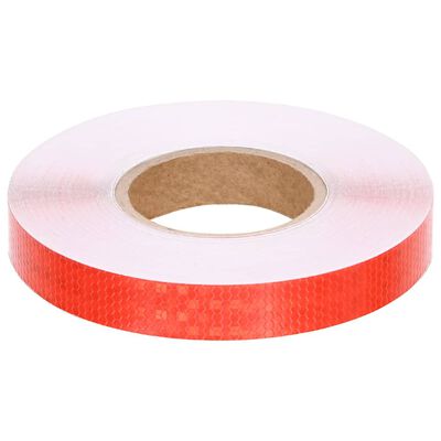 vidaXL Bandă reflectorizantă, roșu, 2,5 cmx50 m, PVC