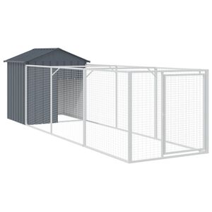 vidaXL Cușcă c&acirc;ine cu acoperiș antracit 117x405x123 cm oțel galvanizat