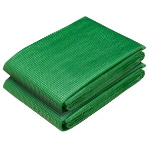 vidaXL &Icirc;mpătură cu ochiuri 2 buc. Verde 3 x 5 m 260 gsm PE