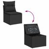 vidaXL Set de canapele pentru grădină cu pernă 8 pcs Negru Rattan poli