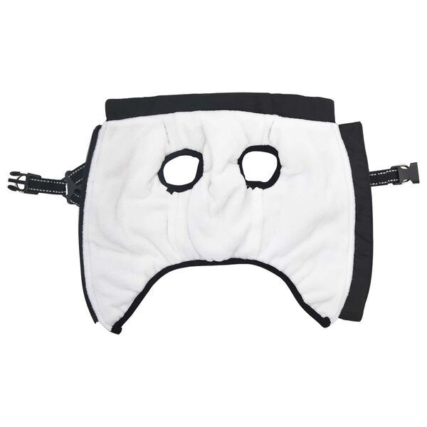 vidaXL Haina pentru C&acirc;ini cu ham Negru L36 Fleece și poliester