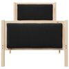 vidaXL Cadru de pat cu headboard Negru 75 x 190 cm țesătură