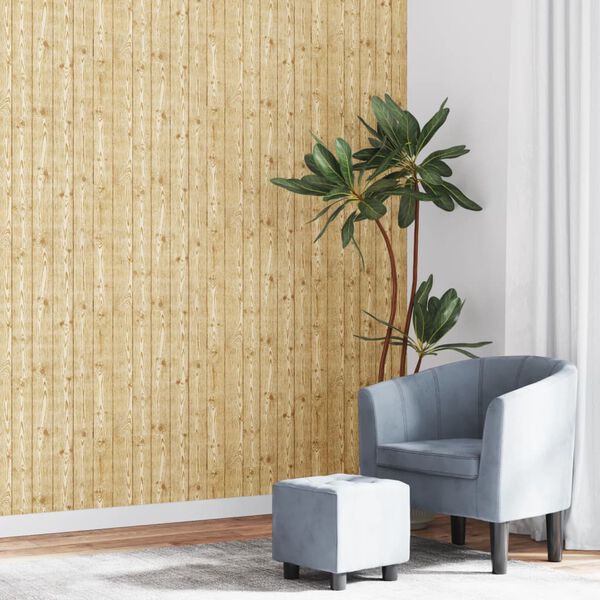 vidaXL Tapet 3D, model lemn, maro, 10x0,53 m, nețesut