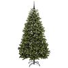 vidaXL Brad de Crăciun artificial cu 300 LED Verde 210 cm PVC și Metal
