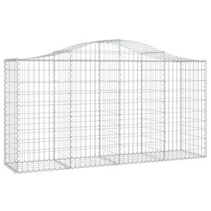 vidaXL Coș gabion arcuit 200x50x100/120 cm fier galvanizat