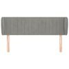 vidaXL Tăblie de pat cu aripioare gri deschis 147x23x78/88 cm catifea