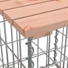 vidaXL Bancă de grădină cu gabion, 244x71x65,5 cm, lemn masiv Douglas