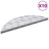 vidaXL Trepte Semilună 10 pcs Argintiu 60 x 18 cm Aluminiu