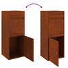 vidaXL Cutie pentru colet cu depozitare Ruginit 41 x 38 x 103 cm
