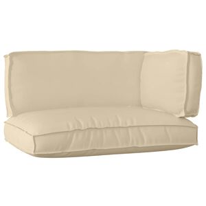 vidaXL Set de perne pentru palet Material Oxford Bej 120 x 80 x 52 cm