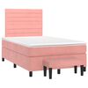vidaXL Pat box spring cu saltea, negru, 120x190 cm, catifea